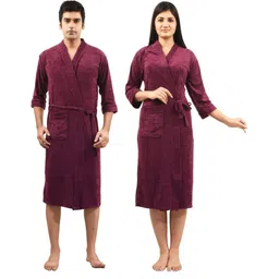 Violet Free Size Bath Robe-image-24