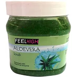 FEELHIGH Aloe Vera Scrub For Face & Body (500 Ml) | All Skin |Cleanser Scrub For Deep Exfoliation | Dead Skin Remover Scrub | Dirt Removal | Blackhead Remover Scrub-picture-21
