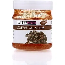 Feelhigh COFFEE GEL SCRUB Enriched with Coffee Extract For Smoother, Younger-looking Skin -All type of Skin 500ml Men And Women-picture-20