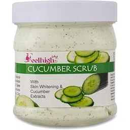 Feelhigh CUCUMBER SCRUB (500ml) With Cucumber Extract for Skin Whitening And Reduce Swelling - All type Skin-picture-26