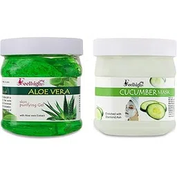Feelhigh Face & Body Aloe Vera Gel 500ml And Face Mask500ml -(AloeveraGelAndCucmbrmask)-picture-52