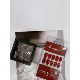 FEELHIGH 24-Pcs Long Lasting Reusable Artificial Fake Nail Set - A20-picture-13