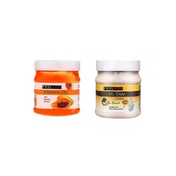 FEELHIGH Combo Of Papaya Face Gel & De-Tan Tan Removal Cream - 500ml Each-picture-14