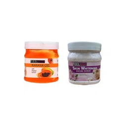 FEELHIGH Combo Of Papaya Face Gel & Skin Whitening Face Scrub - 500ml Each-picture-17