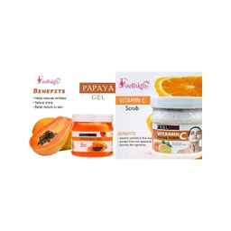 FEELHIGH Combo Of Papaya Face Gel & Vitamin C Facial Scrub - 500ml Each image 2