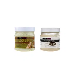 FEELHIGH Face & Body Gold Scrub & Diamond Gel - 500gm Each-picture-23