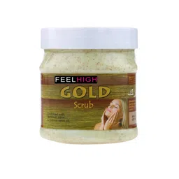 FEELHIGH Gold Face & Body Scrub with Almond & Olive - 500 ml image 1