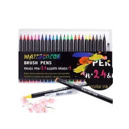 FEELHIGH Kids 24-Pcs Watercolor Paint Brush Pens-picture-42