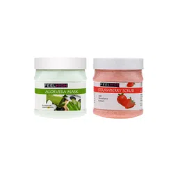 FEELHIGH Set Of 2 Face & Body Aloevera Mask & Gold Scrub-500ml Each-picture-33