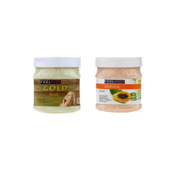 FEELHIGH Set Of 2 Gold & Papaya Face & Body Scrubs 500ml Each-picture-38