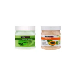 FEELHIGH Set Of 2 Neem Mask & Papaya Scrub- 500ml Each-picture-15
