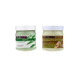 feelhigh Set Of 2 Neem Scrub & Gold Scrub For Face & Body 500 ml Each-picture-30