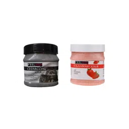 FEELHIGH Set Of 2 Strawberry & Charcoal Face & Body Scrubs 500ml Each-picture-40