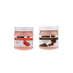 FEELHIGH Set Of 2 Strawberry & Chocolate Scrub For Face & Body Exfoliators 500 ml Each-picture-33