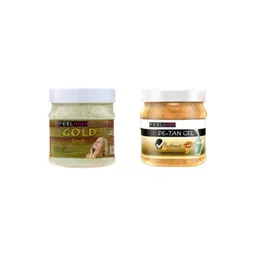 FEELHIGH Set of Face & Body Gold Scrub & De Tan Gel - 500 ml Each-picture-26