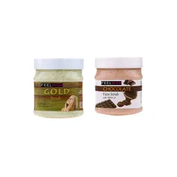 FEELHIGH Set of Gold & Chocolate Organic Face & Body Scrub - 500 ml each-picture-19