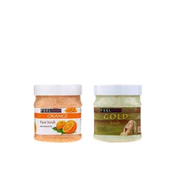 FEELHIGH Set of Orange & Gold Organic Face & Body Scrub - 500 ml each-picture-22