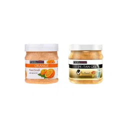 FEELHIGH Set of Orange Face Scrub & De-Tan Face Gel - 500 ml each-picture-30