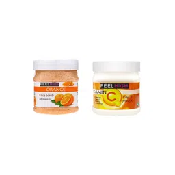 FEELHIGH Set of Orange Face Scrub & Vitamin C Face Mask - 500 ml each-picture-27