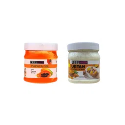 FEELHIGH Set of Papaya Gel & Ubtan Facial Scrub - 500 ml Each-picture-20
