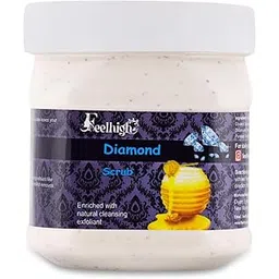 Feelhigh Scrub For Face & Body (Diamond Scrub, 500 ML) Enriched With Natural Cleansing Exfoliant All Skin |Cleanser Scrub For Deep Exfoliation | Dead Skin Remover Scrub | Tan Removal | Blackhead Remover Scrub | Face Scrub | Body Scrub-picture-31