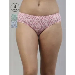 FEELINGS Assorted Color Cotton Printed Hipster Panties - Pack of 3-picture-44