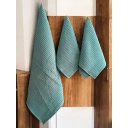Feels Like Home Green 3 Piece Cotton 250 GSM Towel Set-picture-35