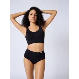 Feier Black Nylon Solid Bra-picture-34