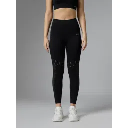 Feier Black Nylon Solid Leggings-picture-32