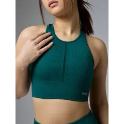 Feier Green Nylon Solid Bra-picture-40