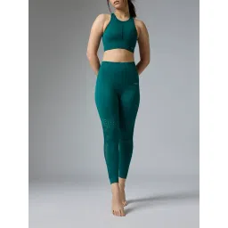 Feier Green Nylon Solid Leggings-picture-31
