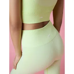 Feier Lime Green Relaxed Fit Tights image 5