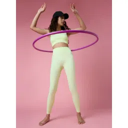 Feier Lime Green Relaxed Fit Tights image 4