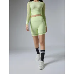 Feier Lime Nylon Solid Shorts-picture-19