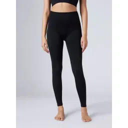 Feier Onyx Black Solid Agile Leggings-picture-23