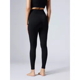 Feier Onyx Black Solid Flexrib Leggings image 2
