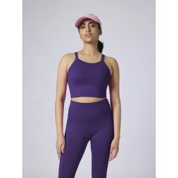 Feier Purple Nylon Sports Bra-picture-27