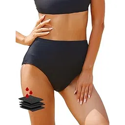 feitycom Period Swimwear-Menstrual Swimsuit Bikini Bottoms-High Waisted Leakproof Swim Bottoms for Teens Girls and Women.-picture-33
