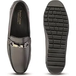 feleloz london Men’s Genuine Italian Leather Loafers | Slip-On Formal Shoes with Leather Lining & Durable TPR Sole | Premium Office Wear Dress Shoes-picture-39