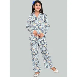 FELLAMO Girls Floral Printed Coat With Trousers-picture-30