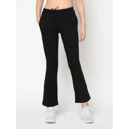 FEMEA Black Elastane Solid Trackpants-picture-38
