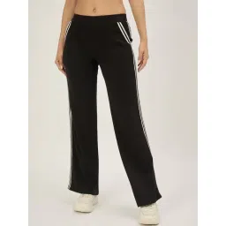 FEMEA Black Interlock Striped Trackpants-picture-26