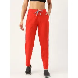 FEMEA Coral Cotton Blend Solid Trackpants-picture-30