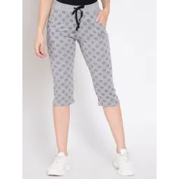 FEMEA Grey Cotton Print Capri-picture-35