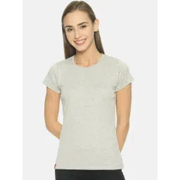 FEMEA Grey Cotton Textured T-Shirt-picture-36