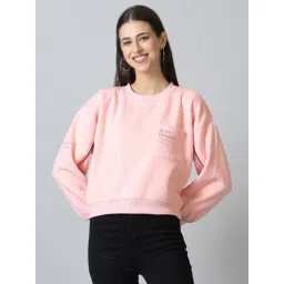 FEMEA Peach Fleece Solid Full Sleeves Sweatshirt-picture-38