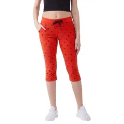 FEMEA Red Cotton Print Capri-picture-33