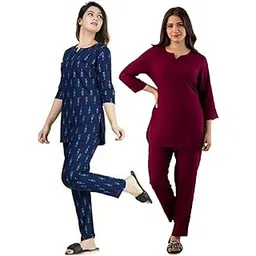 femimode Night Suit for Women Rayon-picture-56