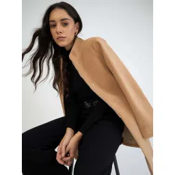 Femmella Beige Tailored Fit Coat-image-13