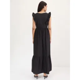 FEMMELLA Black Regular Fit Solid Dress image 2